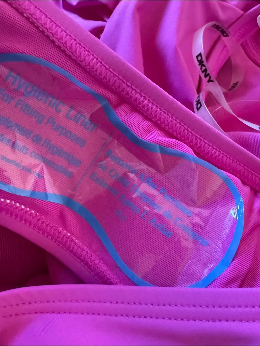 DKNY Hot Pink Halter One-Piece Swimsuit